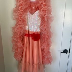 Unique Vintage Barbie Peaches & Cream Costume Plus Chiffon Boa and Necklace